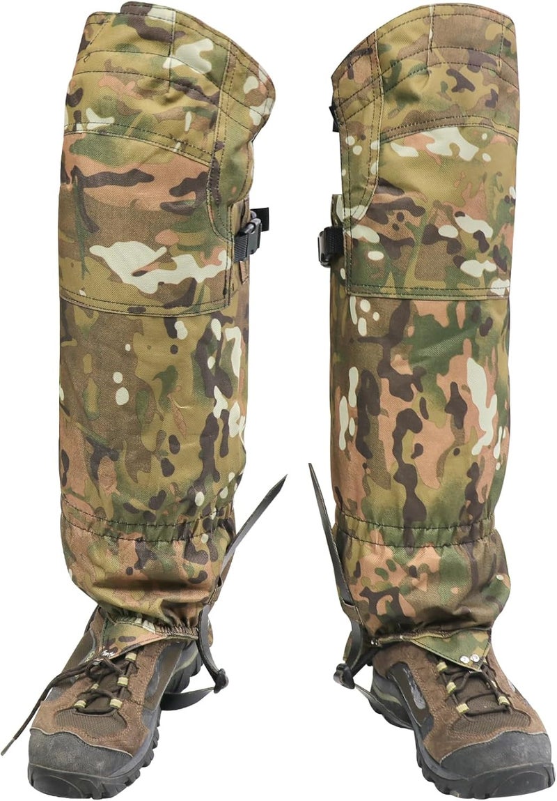 BZTAC Tactical Leg Gaiters High Gaiters Hunting Gaiters Knee Protection Anti-Tear Oxford Fabric Full Length Zip Waterproof Breathable Windproof for Outdoor Hunting Hiking Walking - Image 1